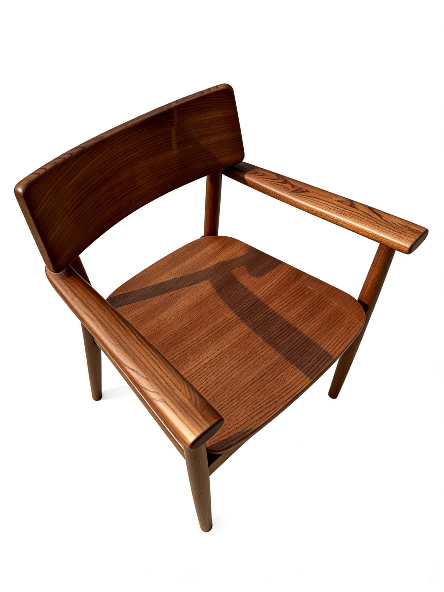 Mid-Century Modern Solid Wood Armchair | Ergonomic Scandinavian Dining Chair