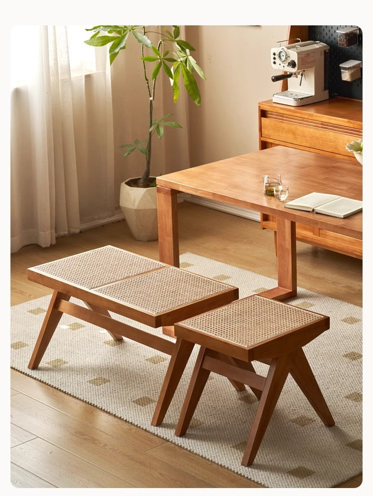 Ash Wood Chair | Iconic Natural Rattan V-Leg