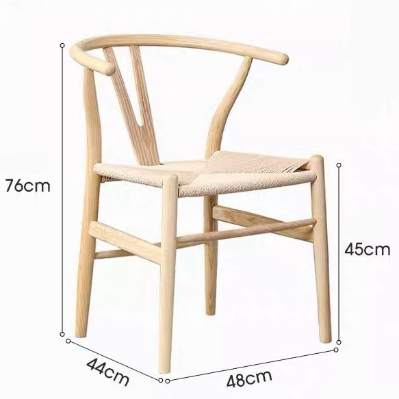 Solid Wood Dining Chair | Woven Seat