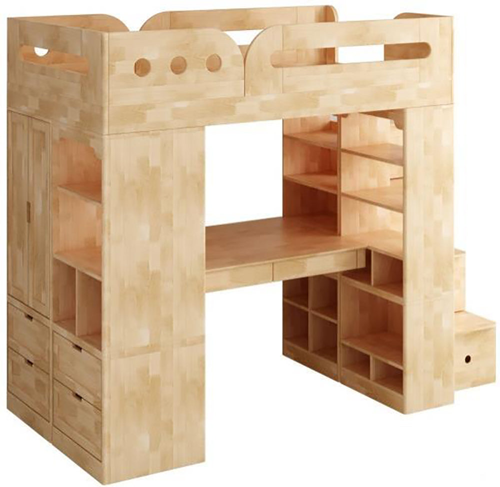 SleepingTreasureCastle_SolidwoodroomsetWardrobeladdercabinet-Right