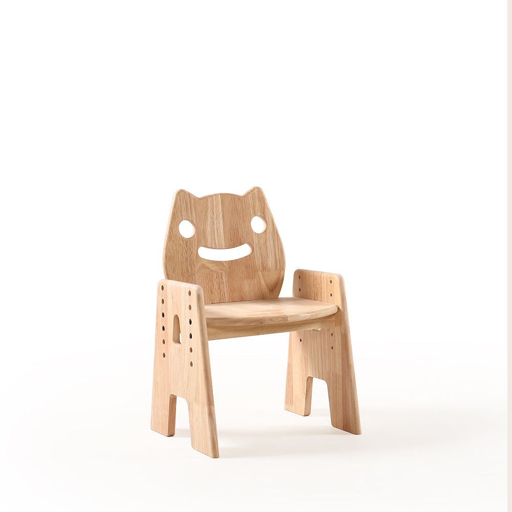 rubber tree furniture Adjustable Solid Rubber Wood Kids Chair