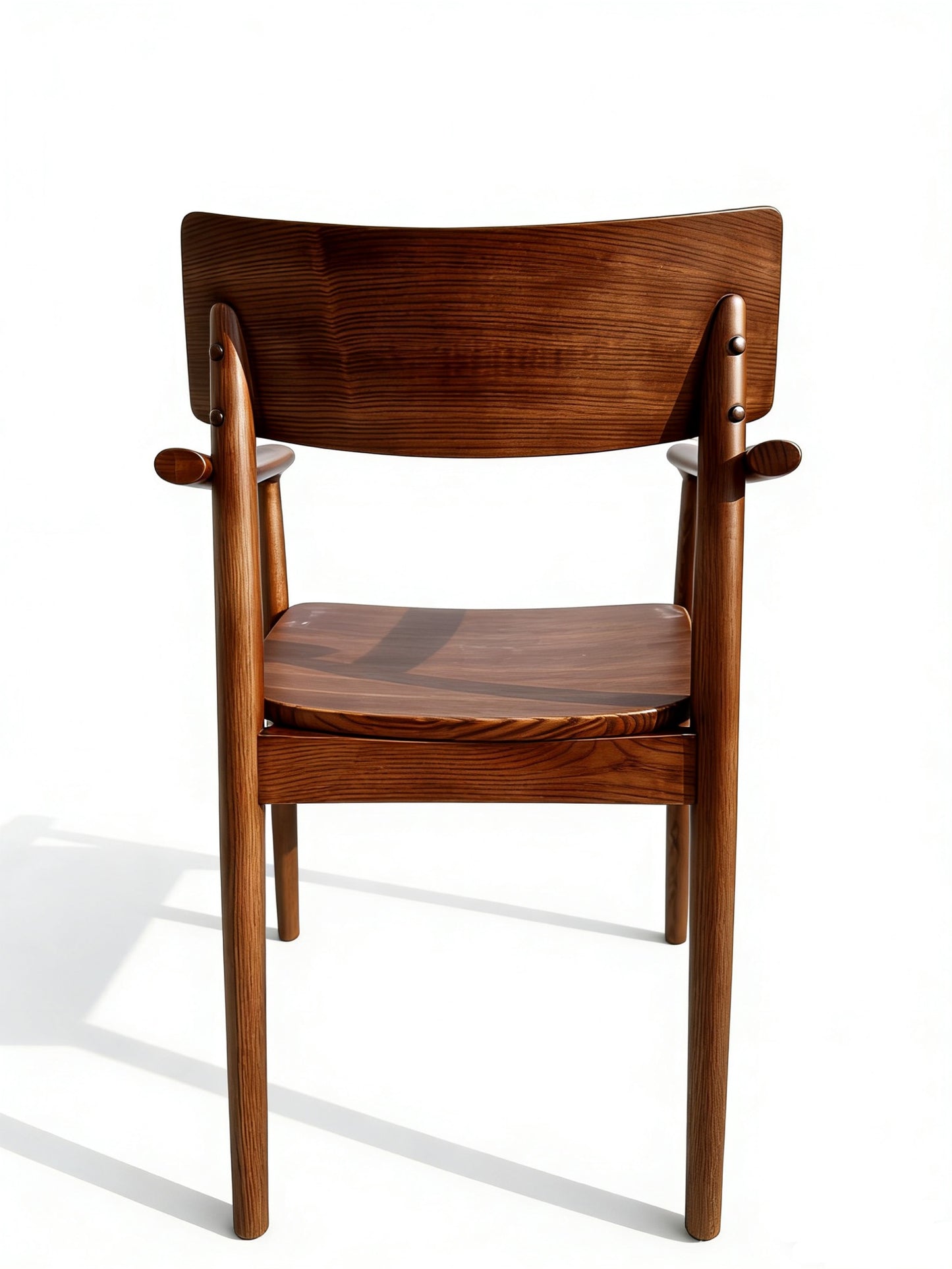 Mid-Century Modern Solid Wood Armchair | Ergonomic Scandinavian Dining Chair
