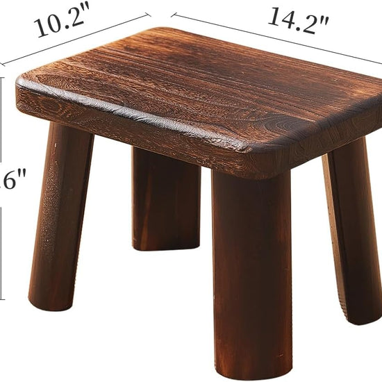 Wooden Step Stool Foot Stool Kitchen Wooden Stool Small Bench for Kids Wood Plant Stand (14.2