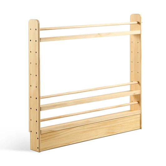 3 Tier Adjustable Solid Wood Bookshelf