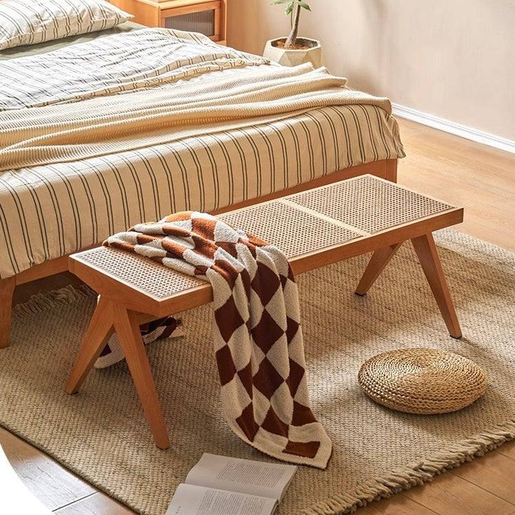 Ash Wood Chair | Iconic Natural Rattan V-Leg