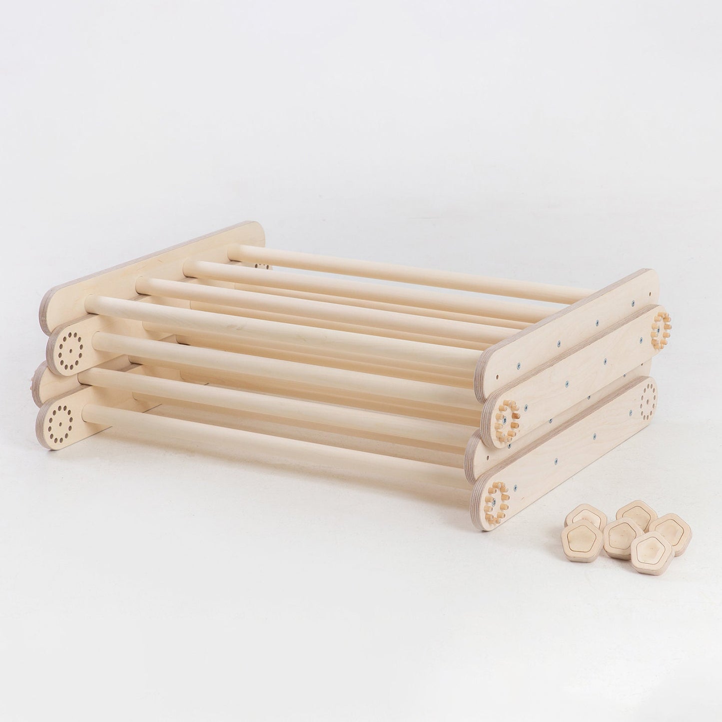 Indoor Climbing Wall Holds Play Gym Folding Wooden Toddler Climbing Toys for Kids