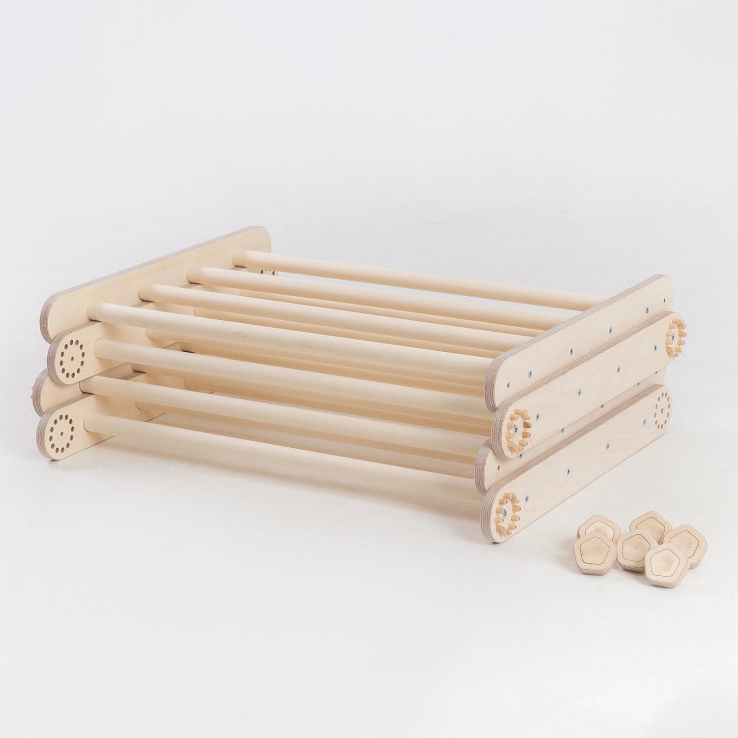 Indoor Climbing Wall Holds Play Gym Folding Wooden Toddler Climbing Toys for Kids