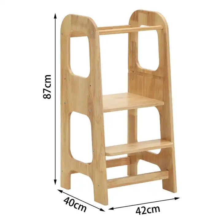 Wooden Furniture Kitchen Helper Learning Tower Kids Step Stool Toddler Child Wooden Learning Tower