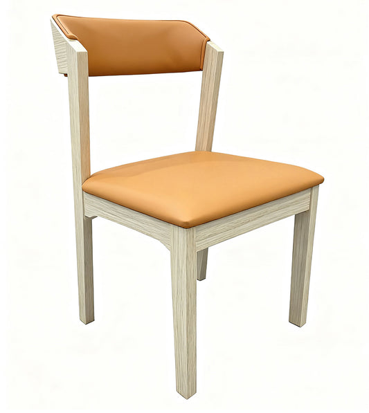 Solid Ash Wood Dining Chair | Ergonomic Seat Armchair