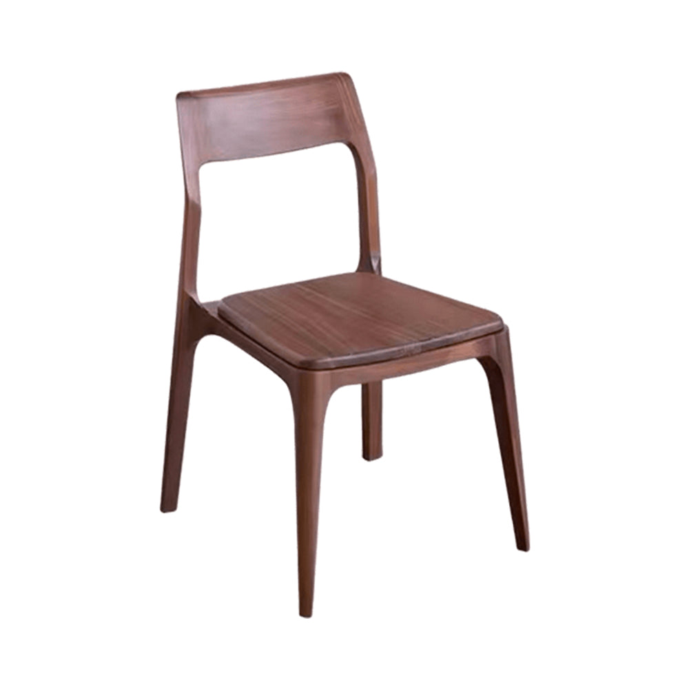 Modern Nordic Solid Wood Dining Chair, Ash Wood Frame with Solid Wood Seat