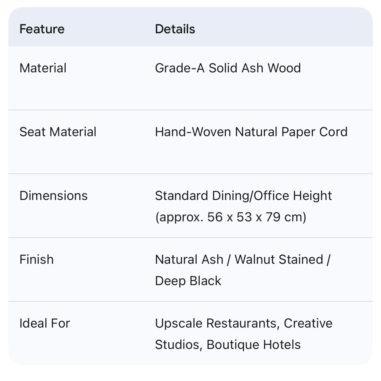 Classic Hiroshima Armchair with Hand-Woven Paper Cord Seat | Solid Ash Wood Dining Chair