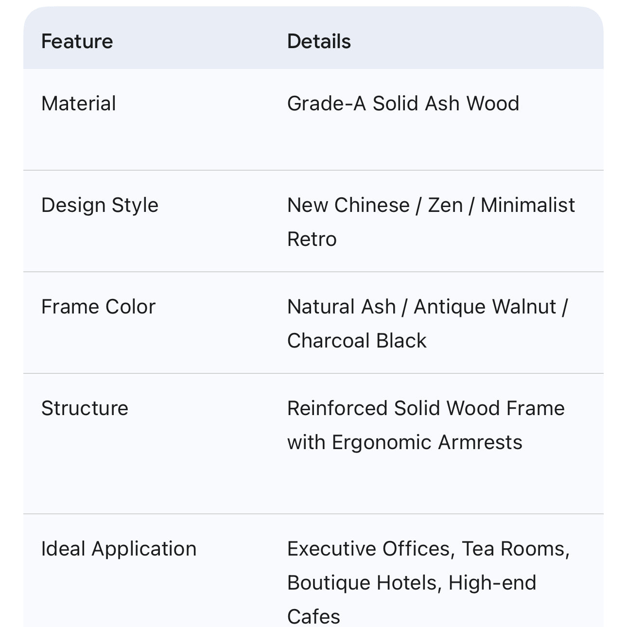 Solid Wood Desk Chair | Retro Aesthetic Ash Wood Armchair for Upscale Cafes