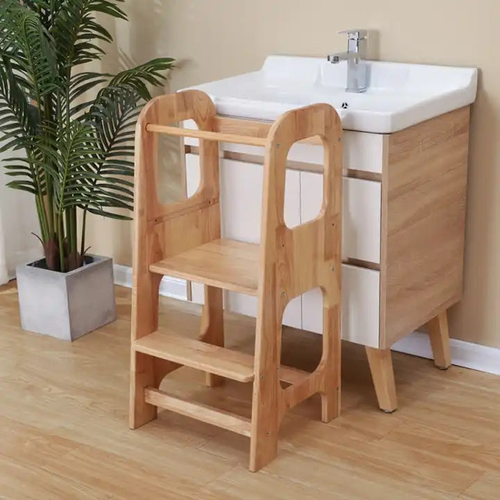 Wooden Furniture Kitchen Helper Learning Tower Kids Step Stool Toddler Child Wooden Learning Tower