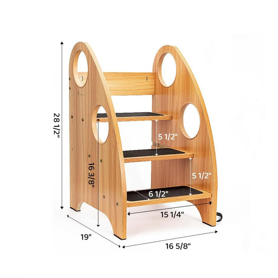 Learning Tower Kitchen Helper Toddler Tower Child Step Stool Kids Kitchen Standing Tower Foldable for Kids Learning