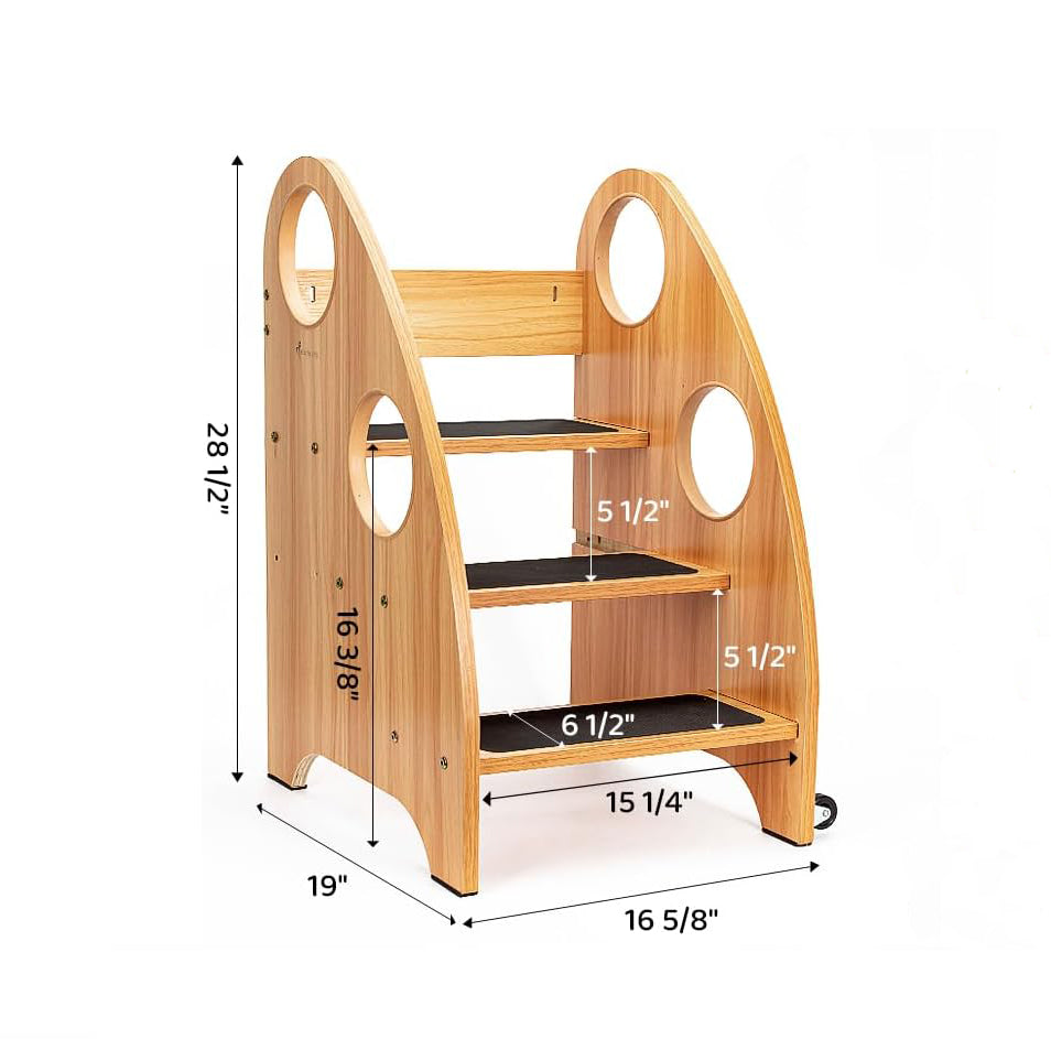 Learning Tower Kitchen Helper Toddler Tower Child Step Stool Kids Kitchen Standing Tower Foldable for Kids Learning