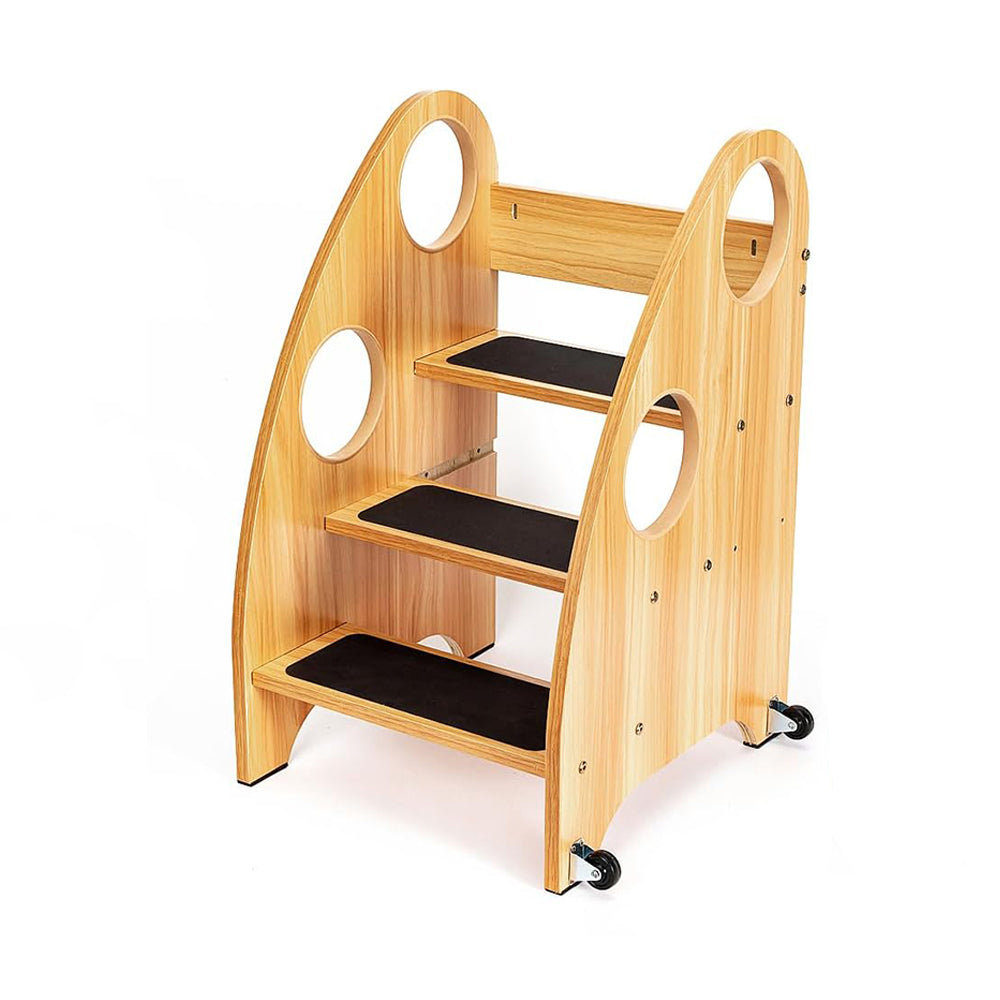Learning Tower Kitchen Helper Toddler Tower Child Step Stool Kids Kitchen Standing Tower Foldable for Kids Learning