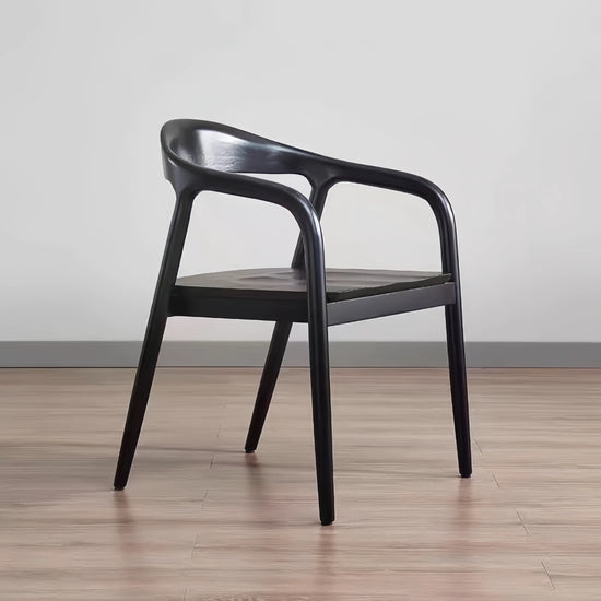 Sculptural Black Accent Chair