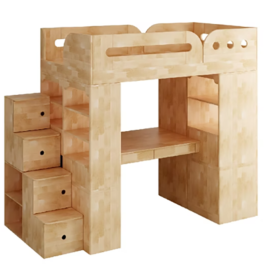 SleepingTreasureCastle_SolidwoodroomsetWardrobeladdercabinet-left