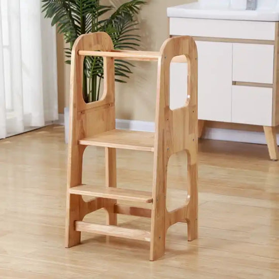Wooden Furniture Kitchen Helper Learning Tower Kids Step Stool Toddler Child Wooden Learning Tower