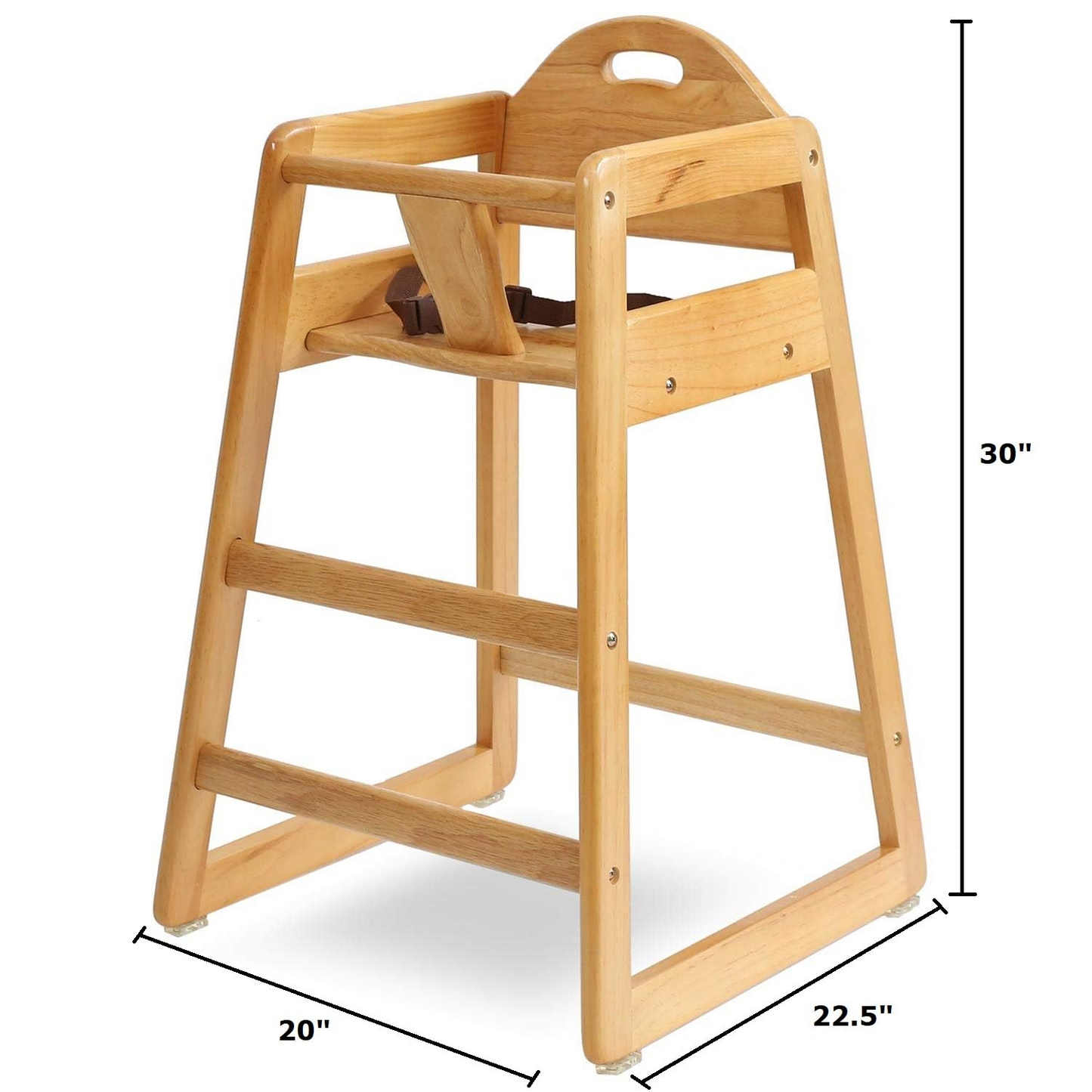 Wooden High Chair for Baby Toddler Stackable HighChair with Solid Wood for Dining Kitchen Home Restaurant