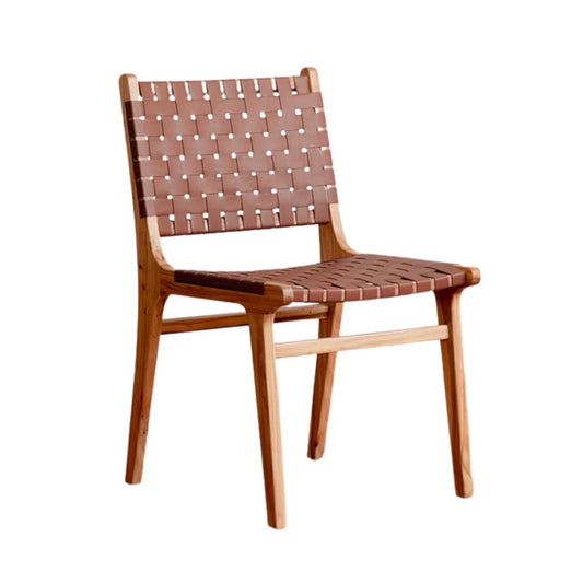 vintage_solid_wood_rattan_saddle_leather_chair