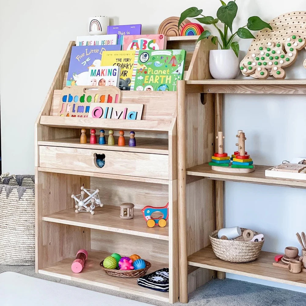 Solid Wood 2in1 Display Bookcase